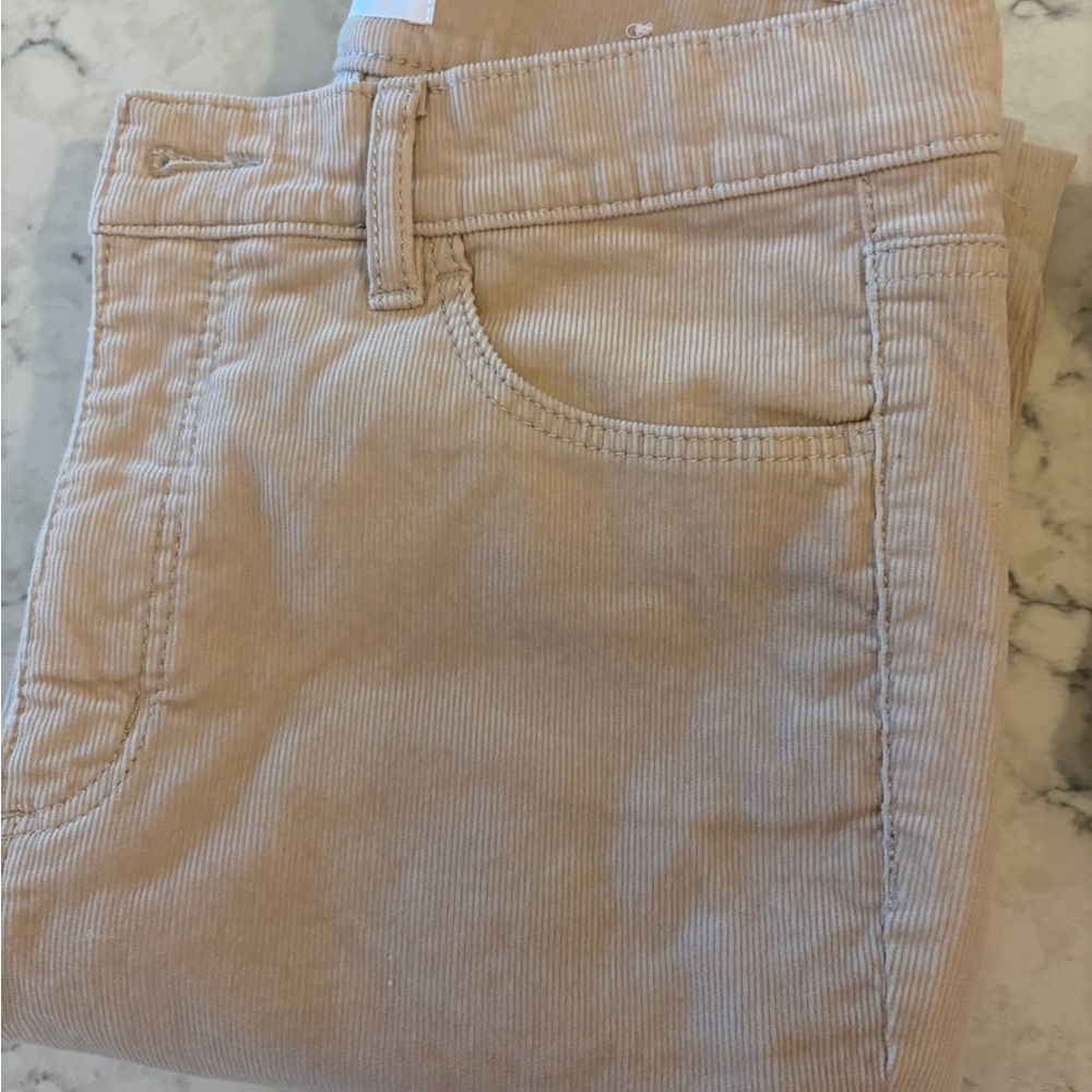 LOFT Beige Corduroy Pants - Slim Fit